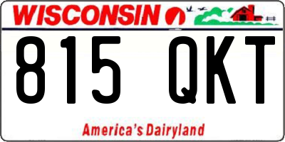 WI license plate 815QKT