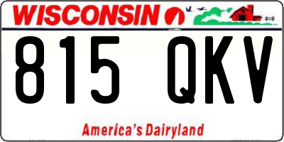 WI license plate 815QKV