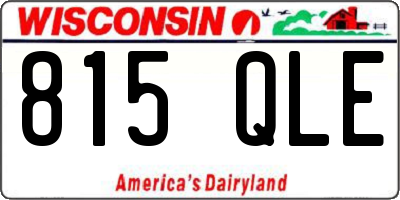 WI license plate 815QLE