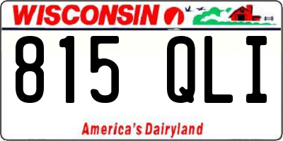 WI license plate 815QLI
