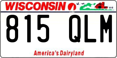 WI license plate 815QLM