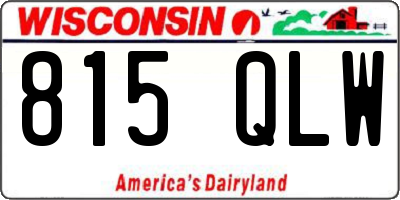 WI license plate 815QLW