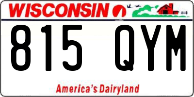 WI license plate 815QYM
