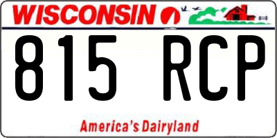 WI license plate 815RCP