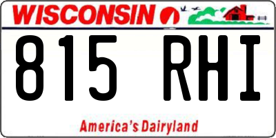 WI license plate 815RHI