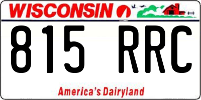 WI license plate 815RRC
