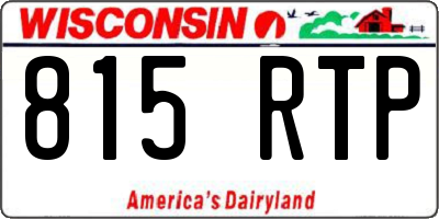 WI license plate 815RTP