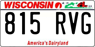 WI license plate 815RVG