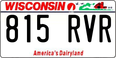 WI license plate 815RVR
