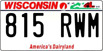 WI license plate 815RWM