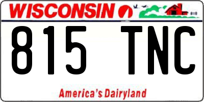 WI license plate 815TNC