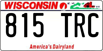 WI license plate 815TRC