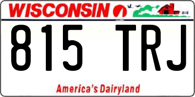 WI license plate 815TRJ