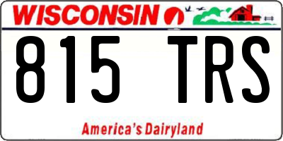 WI license plate 815TRS