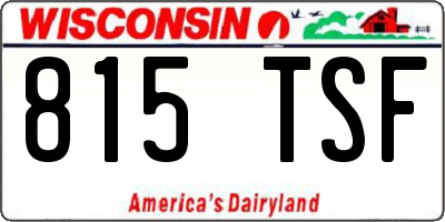 WI license plate 815TSF