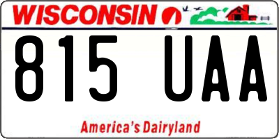WI license plate 815UAA
