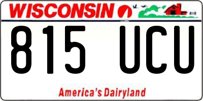 WI license plate 815UCU