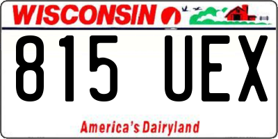 WI license plate 815UEX