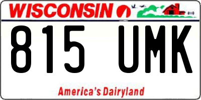 WI license plate 815UMK