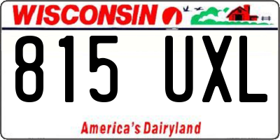WI license plate 815UXL