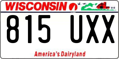 WI license plate 815UXX