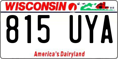 WI license plate 815UYA