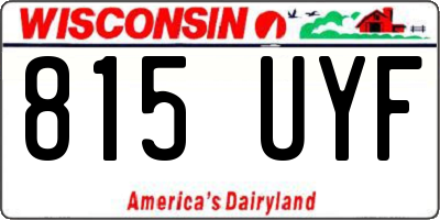 WI license plate 815UYF