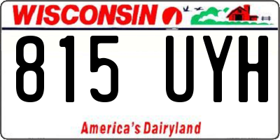 WI license plate 815UYH