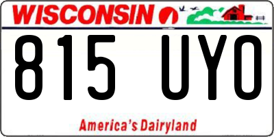 WI license plate 815UYO