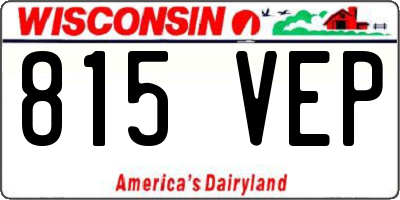 WI license plate 815VEP