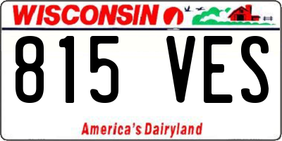 WI license plate 815VES