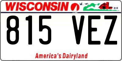 WI license plate 815VEZ