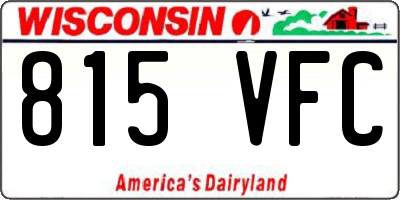 WI license plate 815VFC