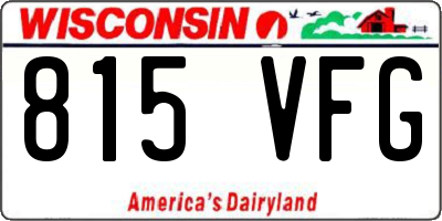 WI license plate 815VFG