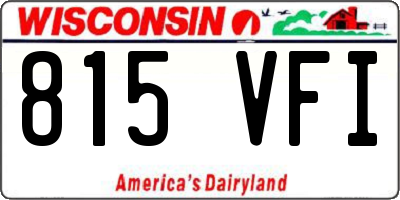 WI license plate 815VFI