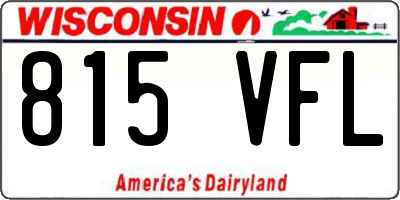 WI license plate 815VFL