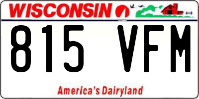WI license plate 815VFM