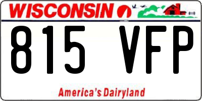 WI license plate 815VFP