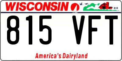 WI license plate 815VFT