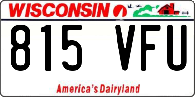 WI license plate 815VFU