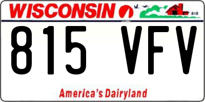 WI license plate 815VFV
