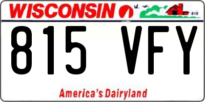 WI license plate 815VFY