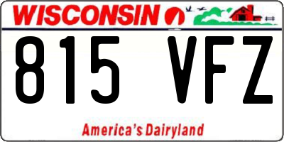 WI license plate 815VFZ