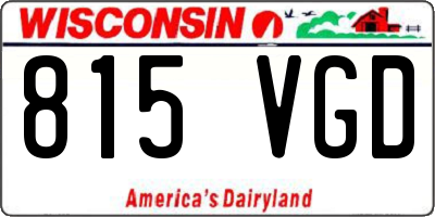 WI license plate 815VGD