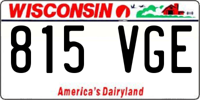 WI license plate 815VGE