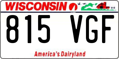 WI license plate 815VGF