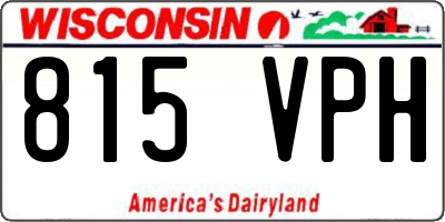 WI license plate 815VPH