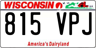 WI license plate 815VPJ