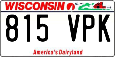 WI license plate 815VPK