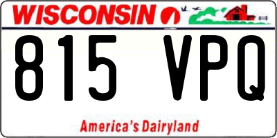 WI license plate 815VPQ
